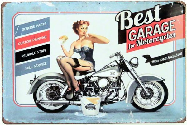 Plaque Pin Up Garage